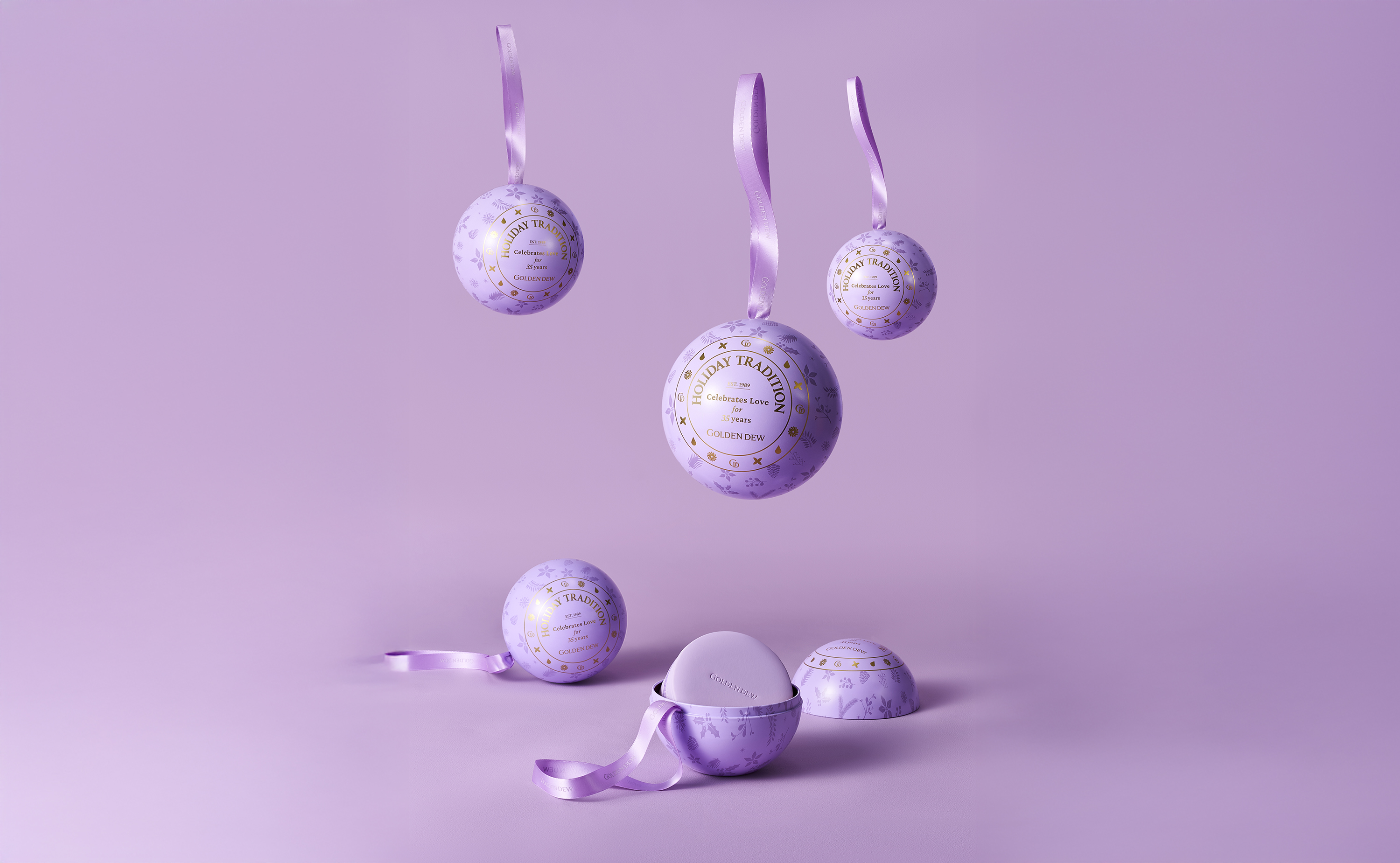 GOLDEN DEW Ornament package